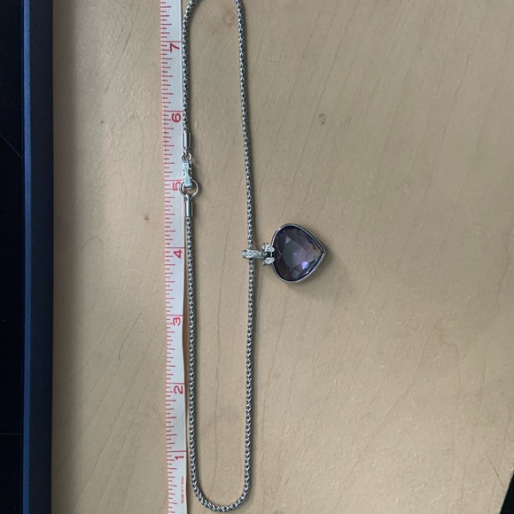 EUC Swarovski Tanzanite crystal necklace - Picture 5 of 6